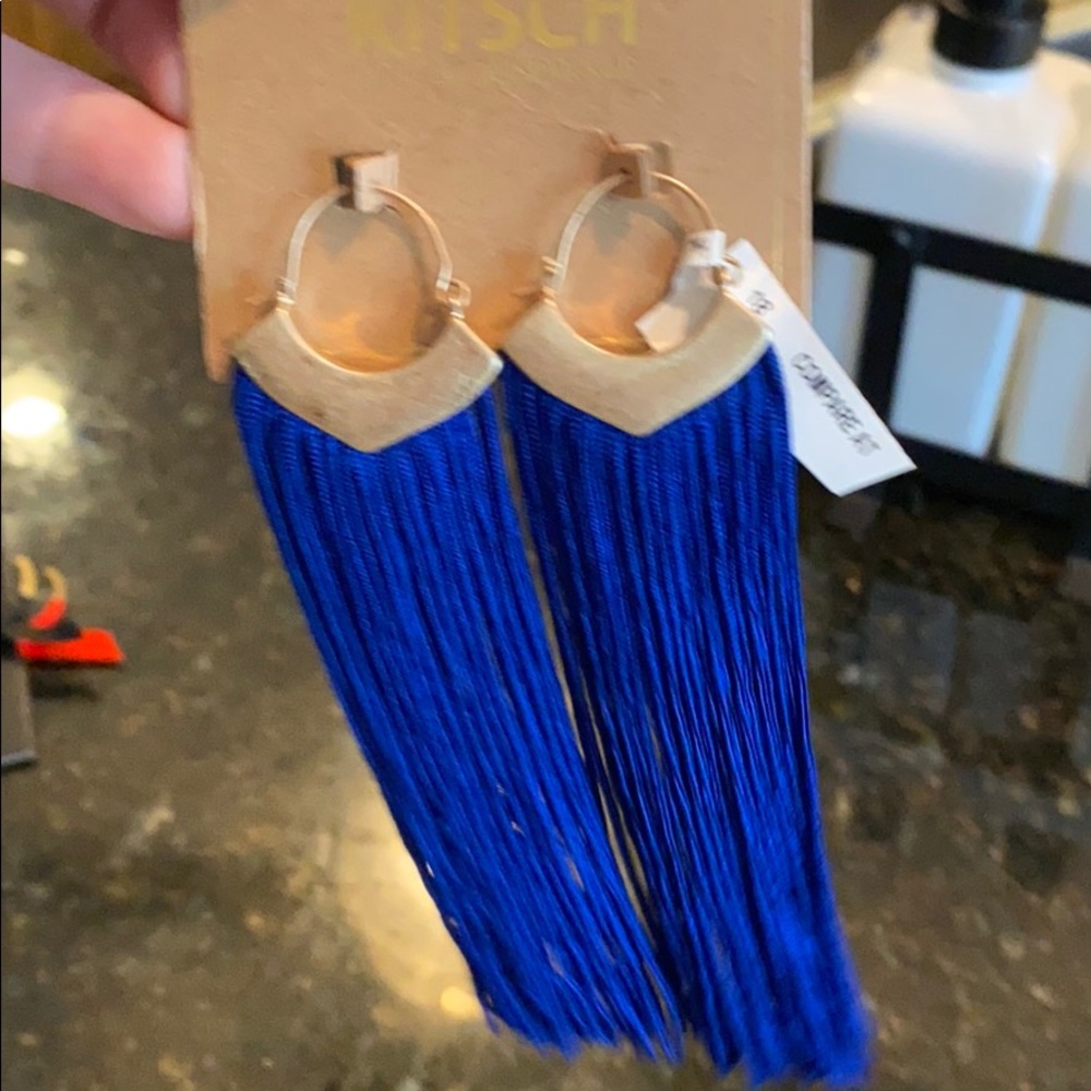 KITSCH royal blue earrings - Picture 2 of 4